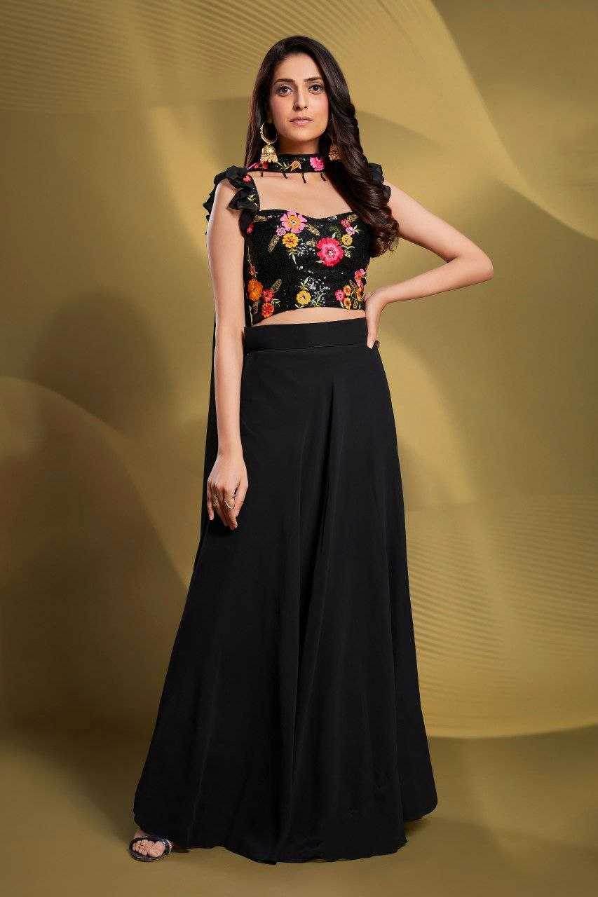 Georgette Indo-Western Lehenga - MYLUXURY LANE ENTERPRISE